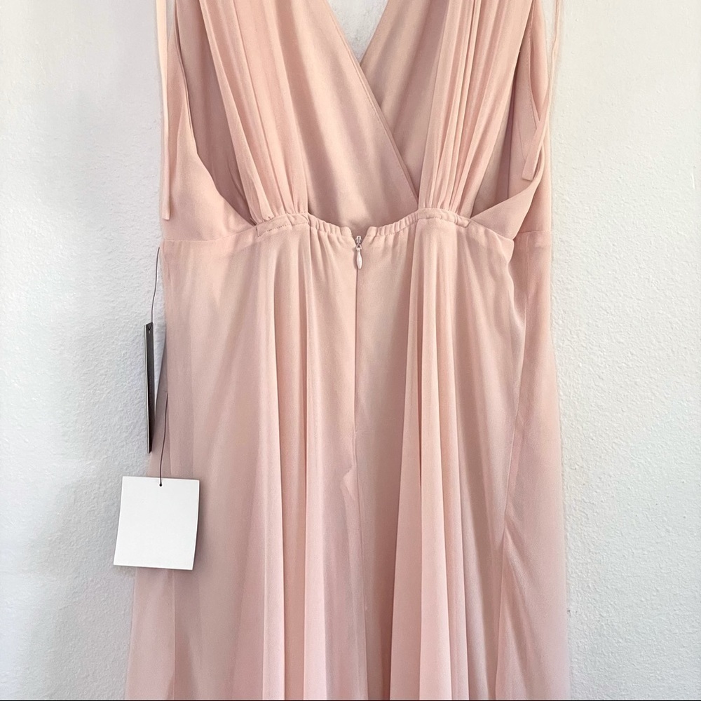 NWT Lulus Dance the Night Away Lovely Blush Pink Backless Maxi Dress Gown Large - Picture 11 of 16